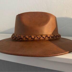 Stylish Brown Wide-Brim Hat